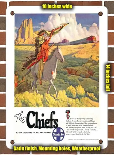 

Металлический знак-1949 The Chief Santa Fe - 10x14 дюймов