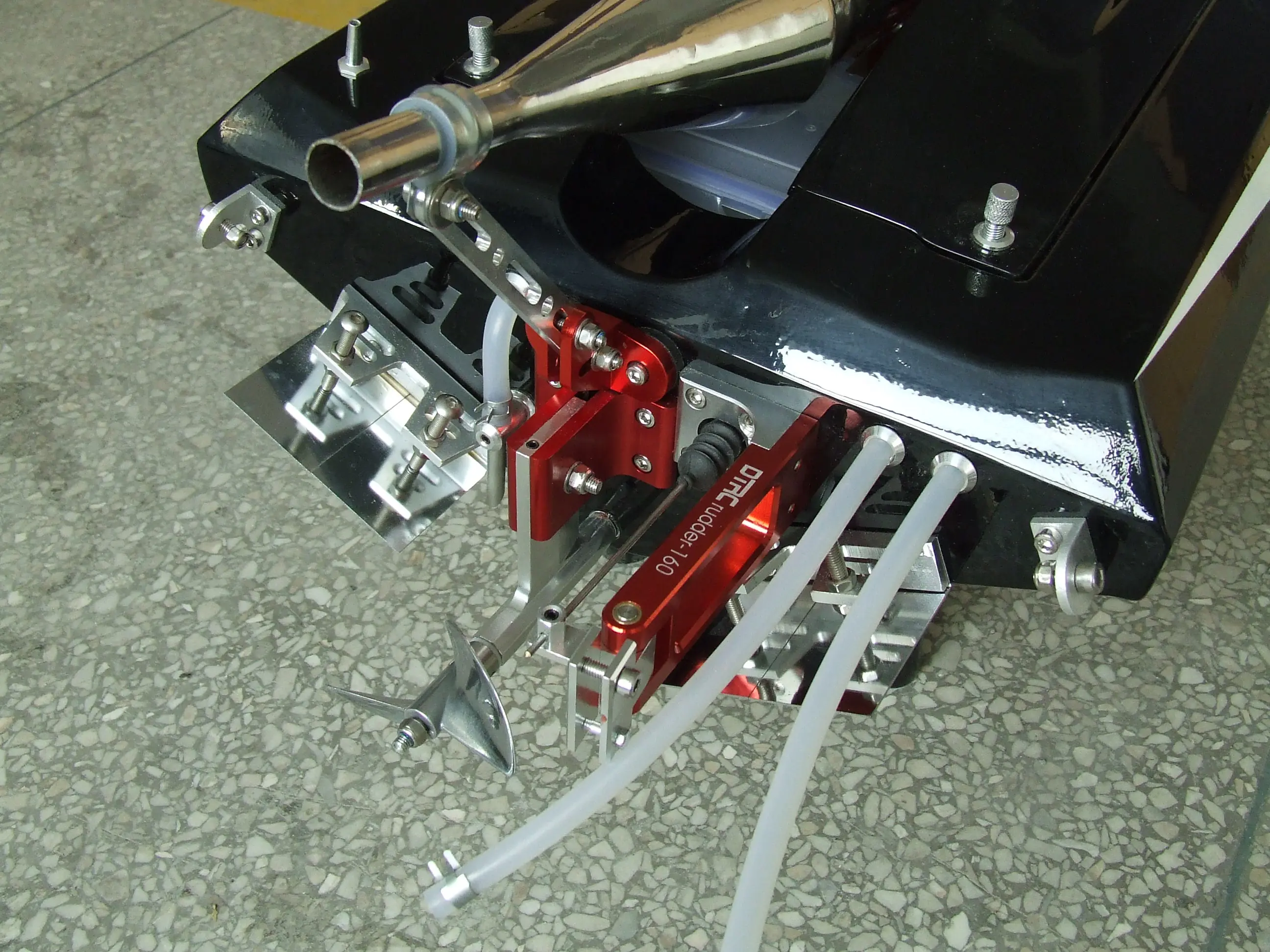 DTRC G30D 30CC Black Fiber Glass 65KM/H Gasoline Racing ARTR RC Boat W/ Radio System Speedboat Boy Toys THZH0070-SMT7 4