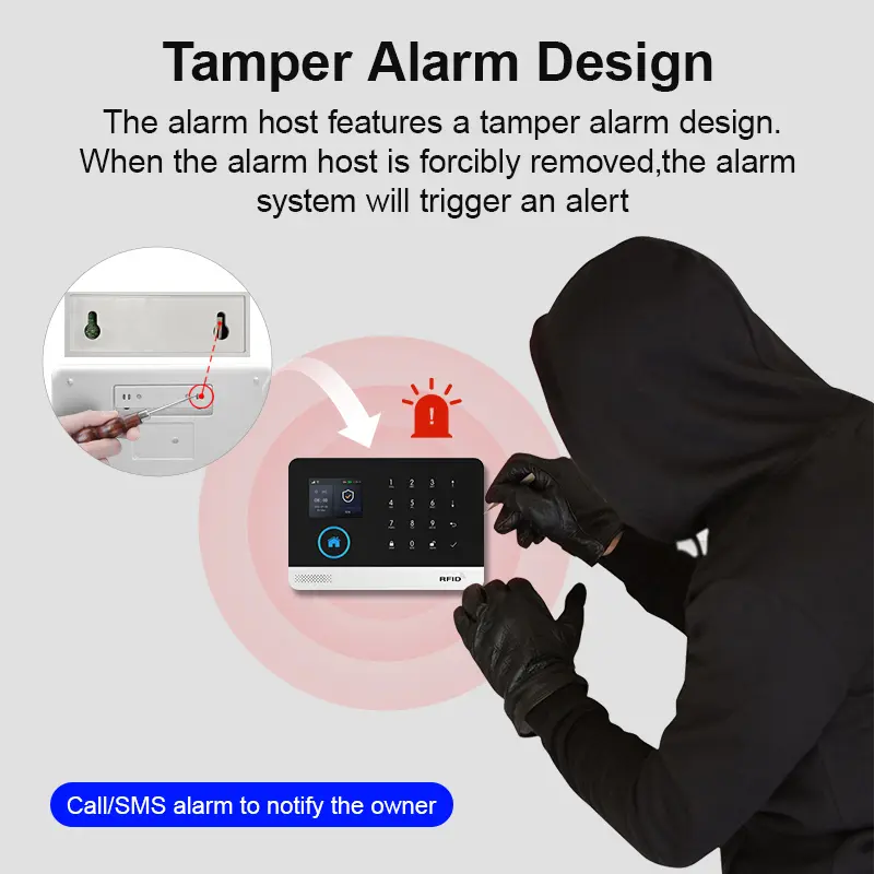 GSM Alarm System for Home Works with TUYA Smart Home App Burglar Security 433MHz 2G WiFi Alarm Wireless Control PG103 - Image 4