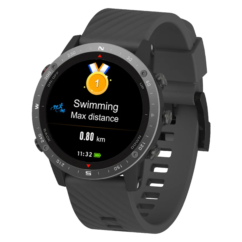 SUNROAD Digital GPS Sports Watch Waterproof Swim Altimeter Compass