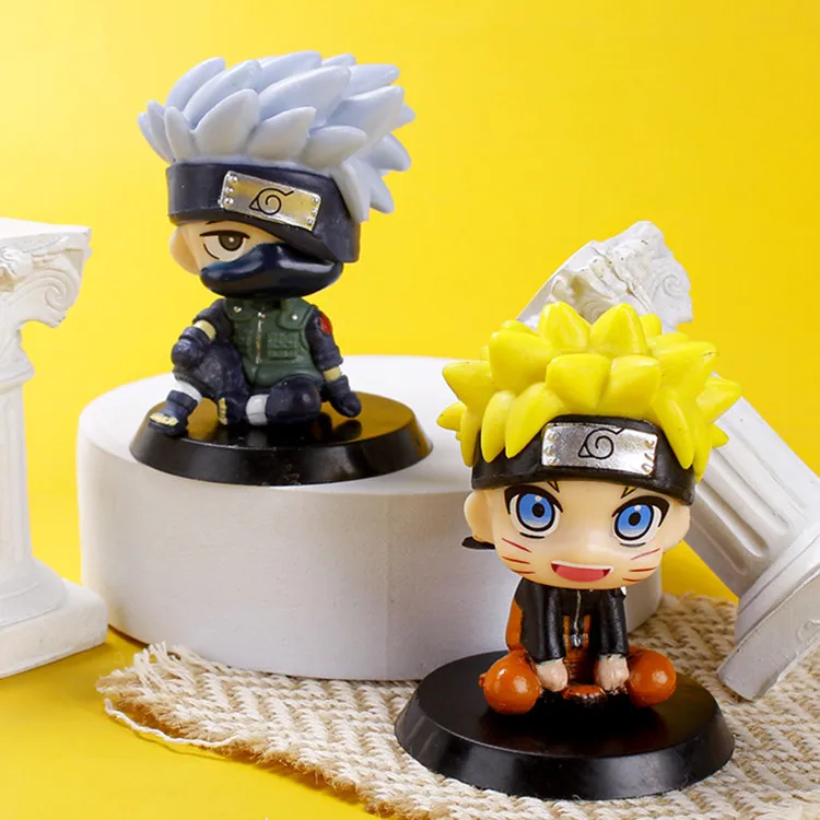 bumblebee transformer toy Kawaii Anime Naruto Figure Uzumaki Naruto Kakashi Q Figurals Uchiha Sasuke Itachi Cute Toys Car Desk Decoration Model Doll Gifts he man toys