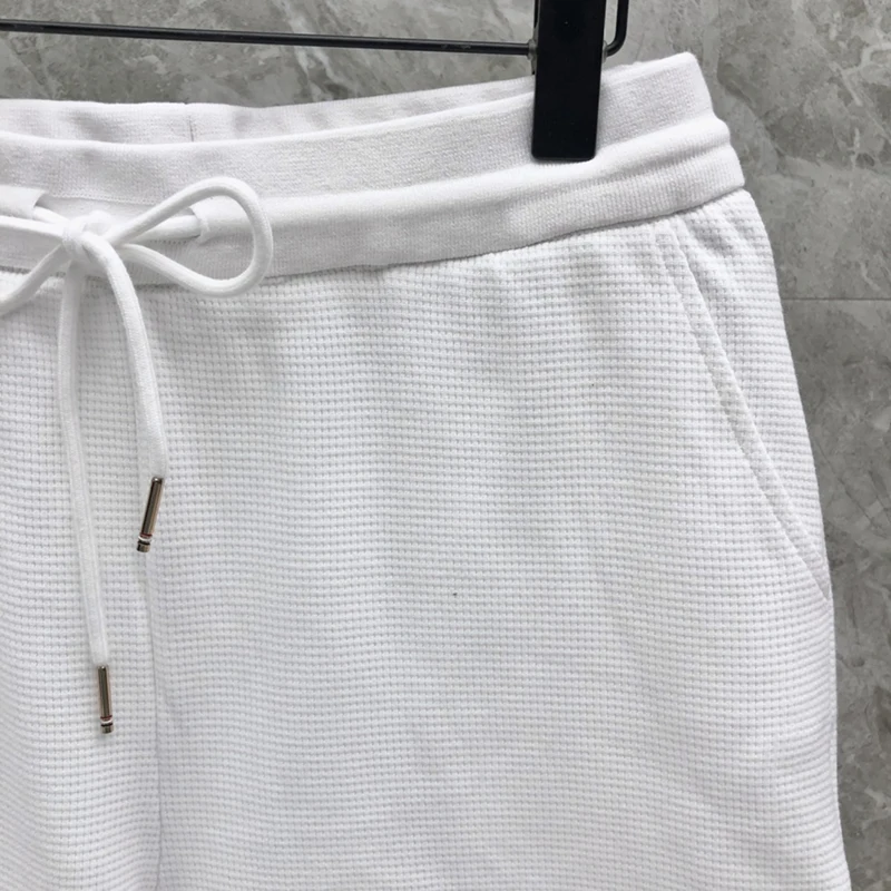 Men's Shorts Summer New Casual Sweatpants Gym Workout Sport Short Casual Pants For Male Classic 4-Bar Striped High Quality Short