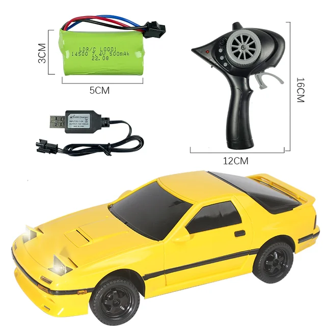 Wheelfun 1/18 Scale LDRC AE86 RC Drift Car - 2.4G Remote Control, 10km/h, With Flip-Up Headlights - View #10