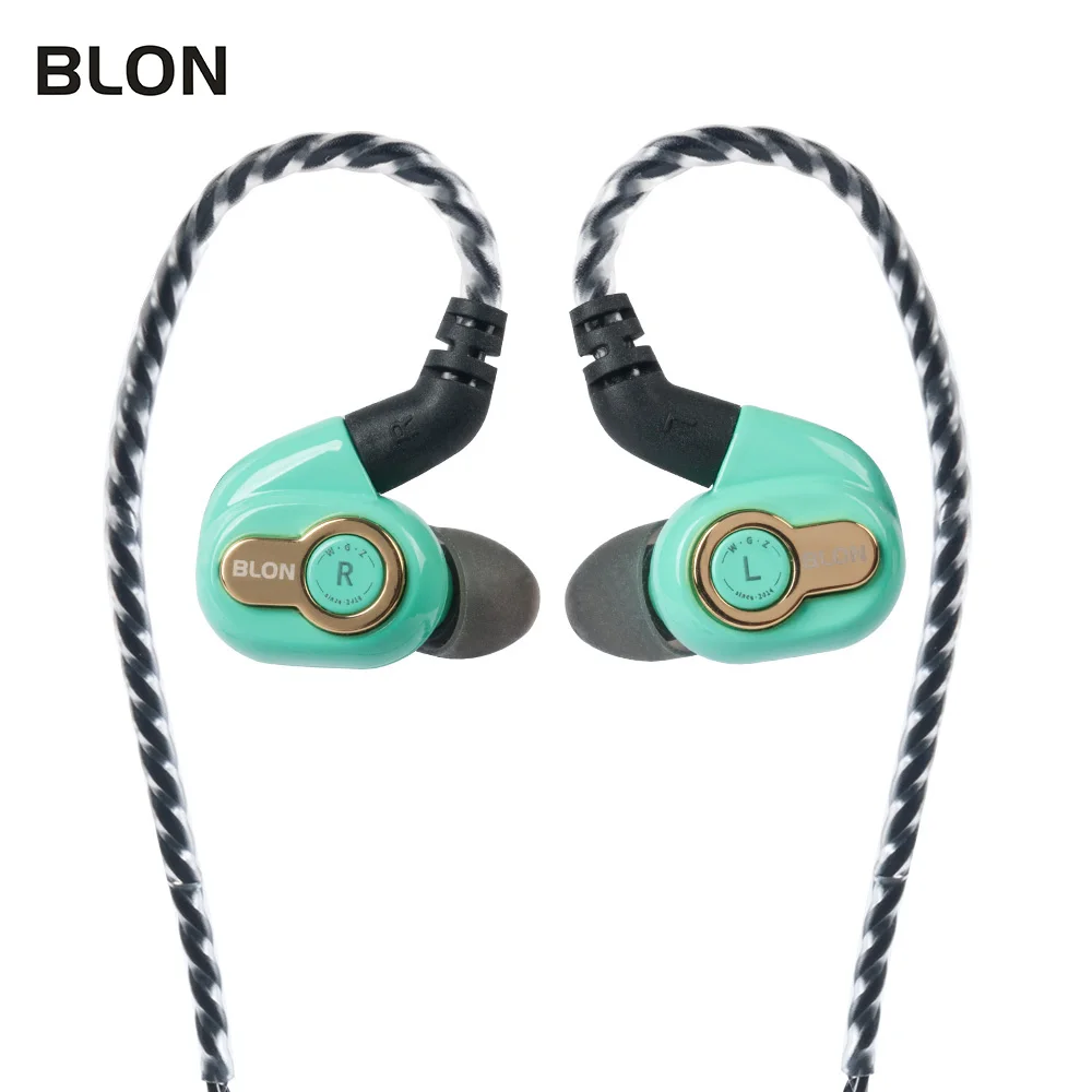 

BLON BL05s In-Ear HIFI Earphones Best IEMs Monitor 3rd Generation Carbon Diaphragm Driver Metal Headphones with Detachable Cable