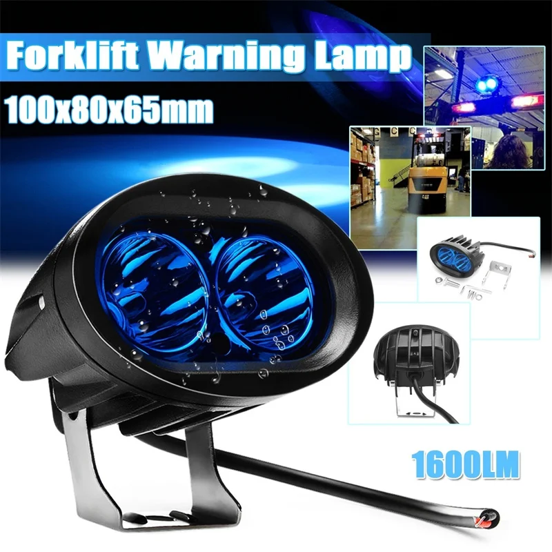 

20W Oval Forklift Lamp LED Blue Spotlight 10-48V DC Safety Working Light Forklift Warning Lamp