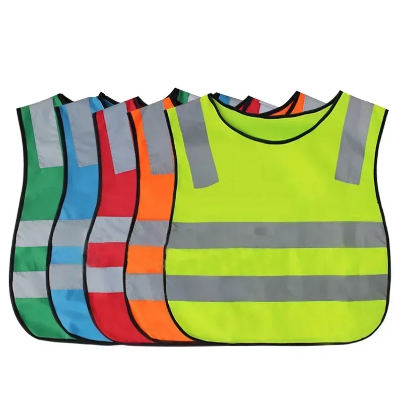 Children's High Visibility Reflective Safety Apron - Bright Yellow