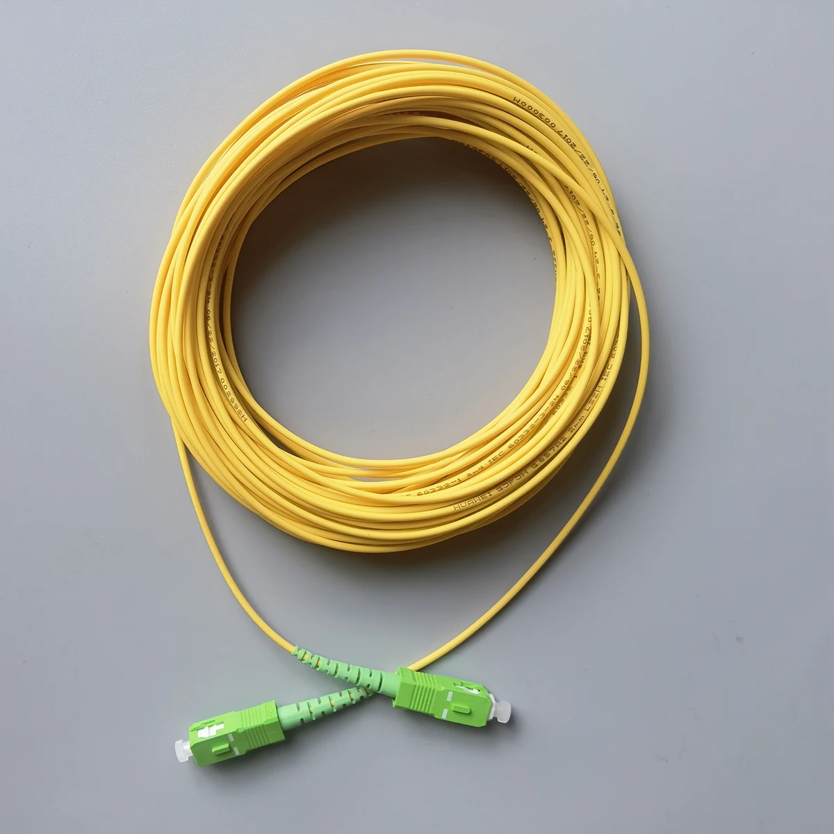 Single Mode FTTH LSZH Optical Fiber Extension Cable - 2.0mm Diameter, 8M/15M Length, SC/APC Connectors