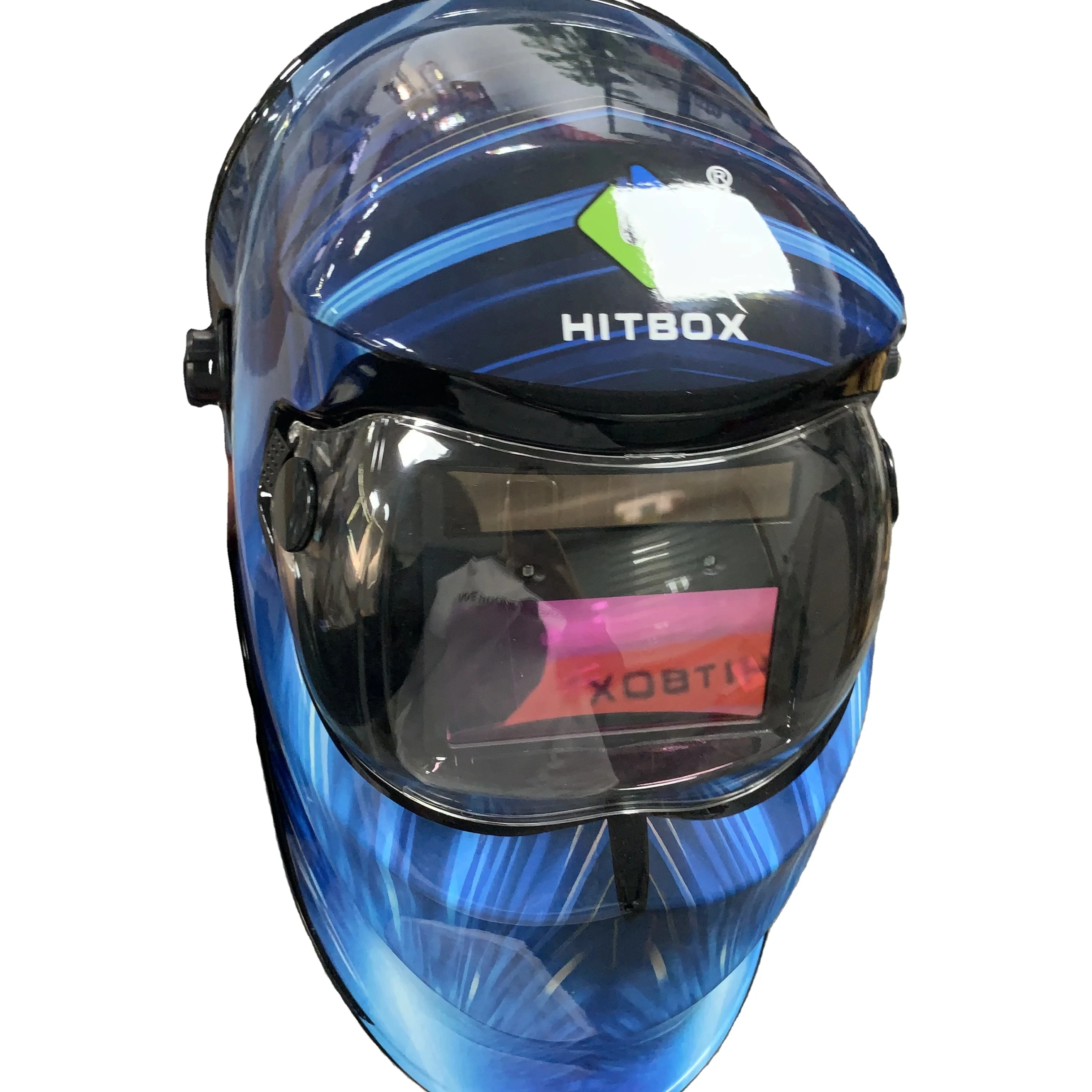 Casco Per Saldatura Hitbox Casco Per Saldatura Più Economico Colore Blu, Colore Rosso