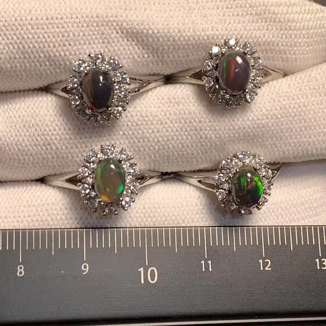 MM Natural Opal Ring Adjustable Female Ring Jewelry for Women Gift Wholesale High Quality Vintage Fine