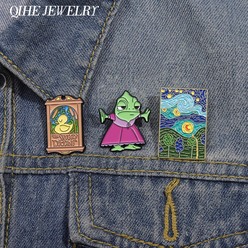 Cartoon Animierte Filme Rolle Emaille Pin Kuschelige Entlein Zeichen Brosche Rucksäcke Revers Abzeichen Schmuck Zubehör Geschenke für Fans