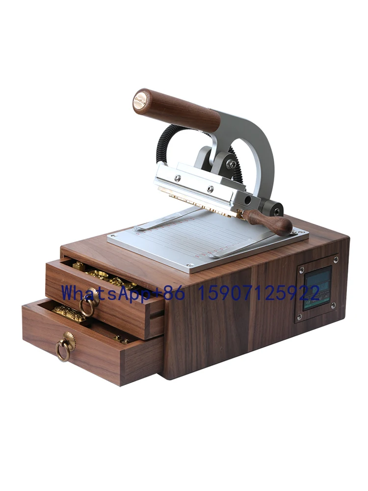 

WT-90XT Hot Foil Stamping Machine Manual Box Type Bronzing Machine for Leather and Wood Branding Embossing Heat press