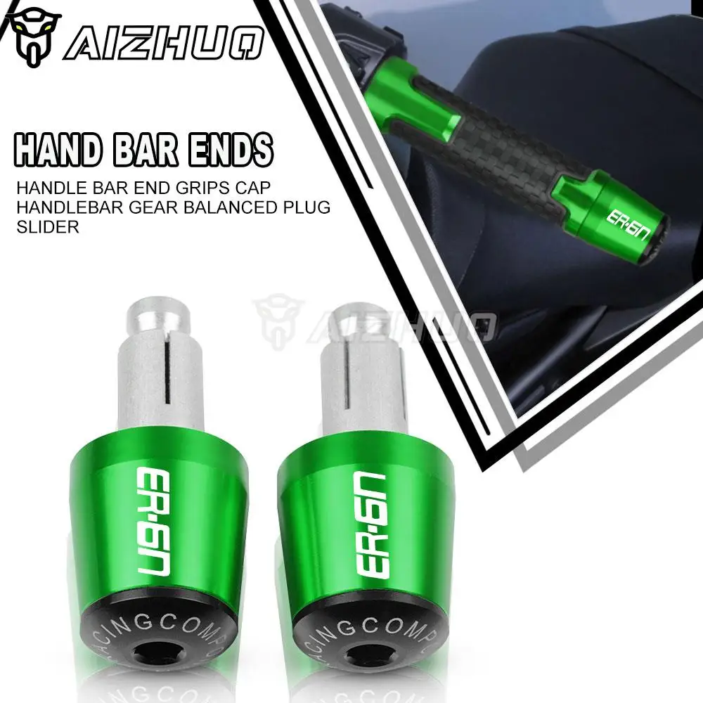 

For Kawasaki ER6N 2005-2017 Handle Bar End ER-6N 2016 2015 2014 2013 2012 2011 2010 Motorcycle Handlebar Grips Plugs Caps Slider