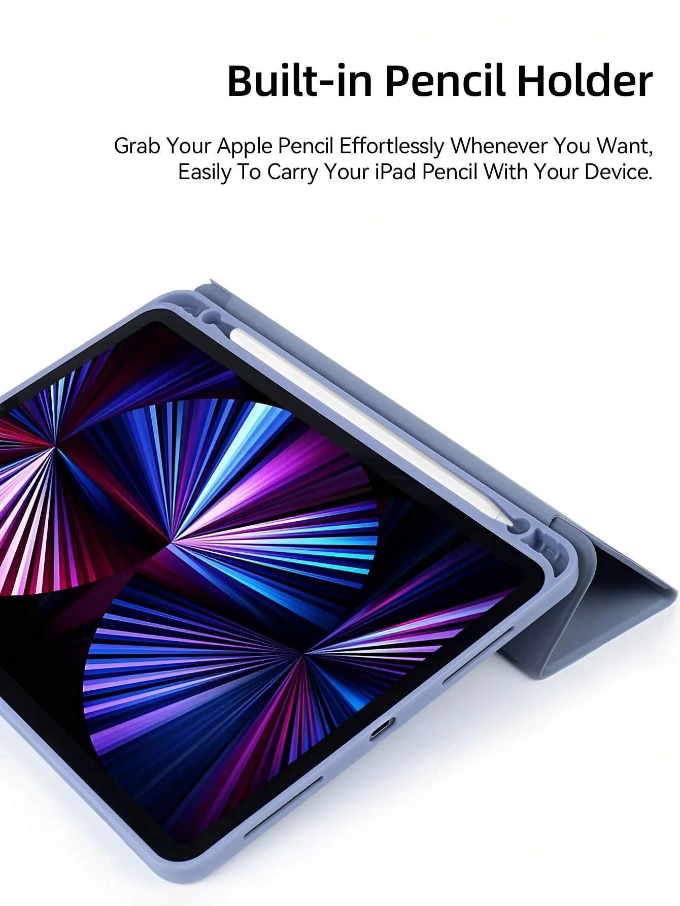 Elegant Leather iPad Case with Pencil Slot and Stand Feature