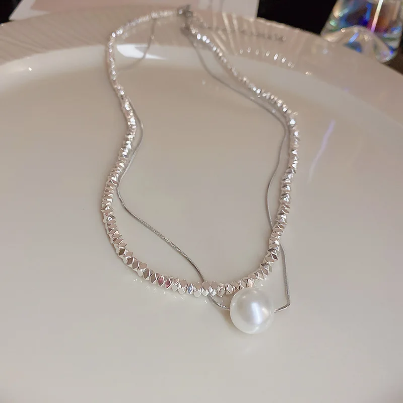 

Cold Style Broken Double-Layer Necklace All-Match Clavicle Chain Necklace