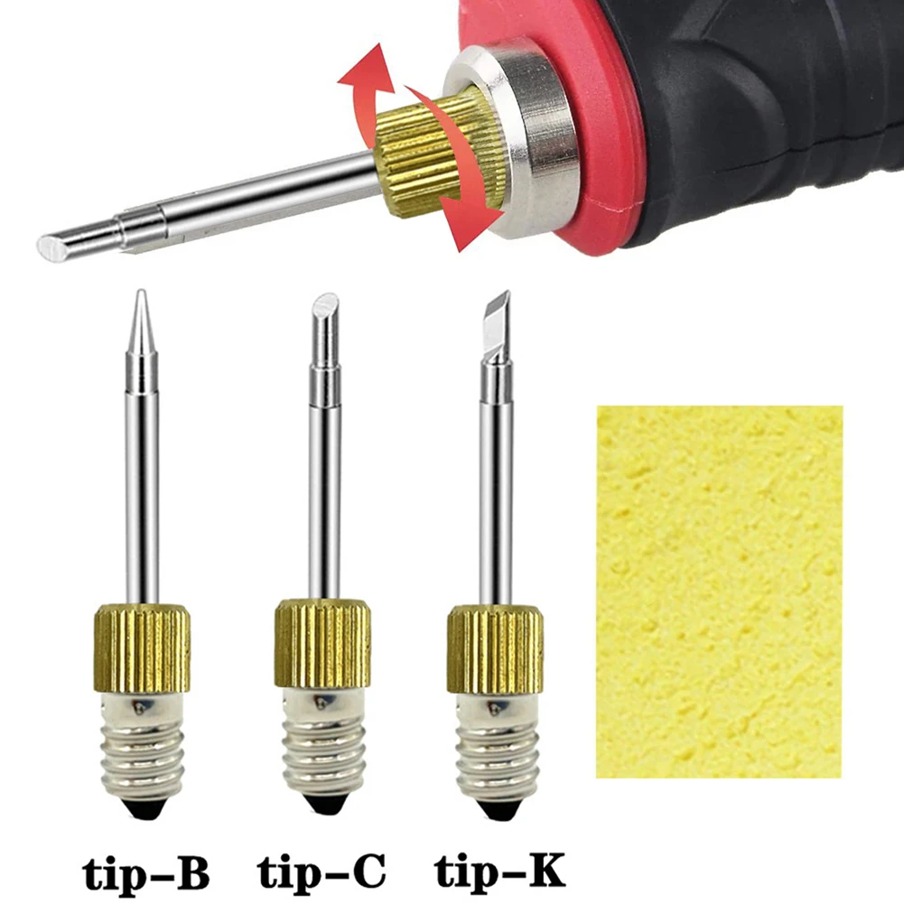 

Soldering Tips USB Soldering Iron Head E10 Interface & Sponge Replacement Soldering Iron Tips Welding Head Welding Rework Tools