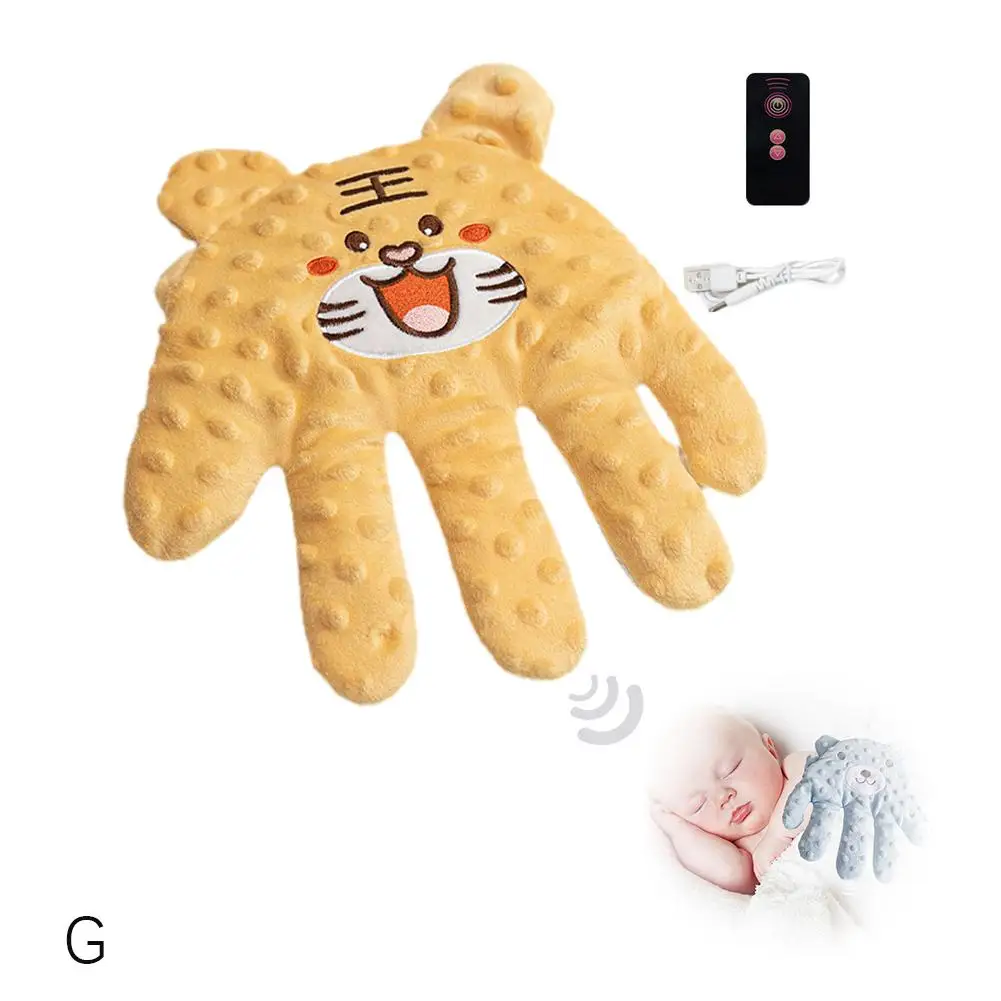 Sleep Soothing Palm Tool For Babies Anti-scare Soothing Pressure Cartoon Hand Glove Anti-Anxiety Electric Soothing Doll Glo V8I3 5