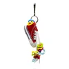 Mini Acrylic Wave Canvas Shoes Decoration Hanging Toy Pet Bird Parrot Nipple Swing Cage Stand Molar Play Chew Decoration 1