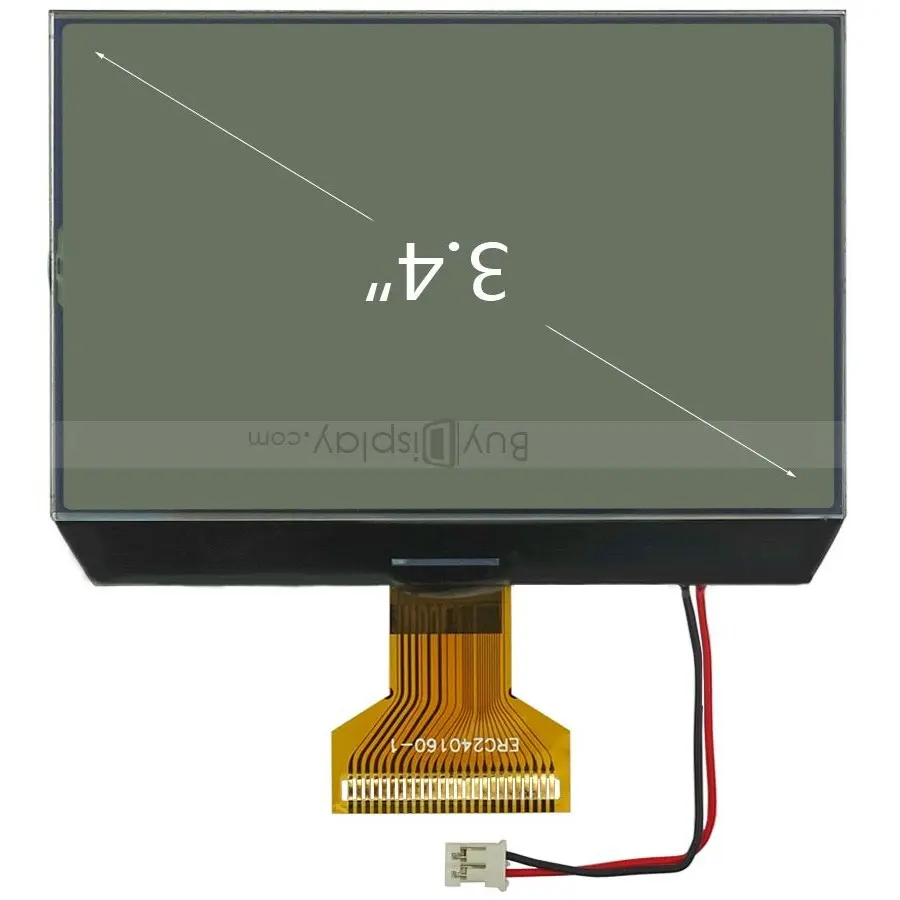 3.4" 240x160 Dot Matrix LCD Display Serial Interface Free backlight Connector