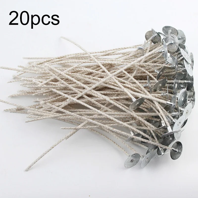20pcs Diy Handmade Making Cotton Candle Wicks Smokeless Wax Core Home