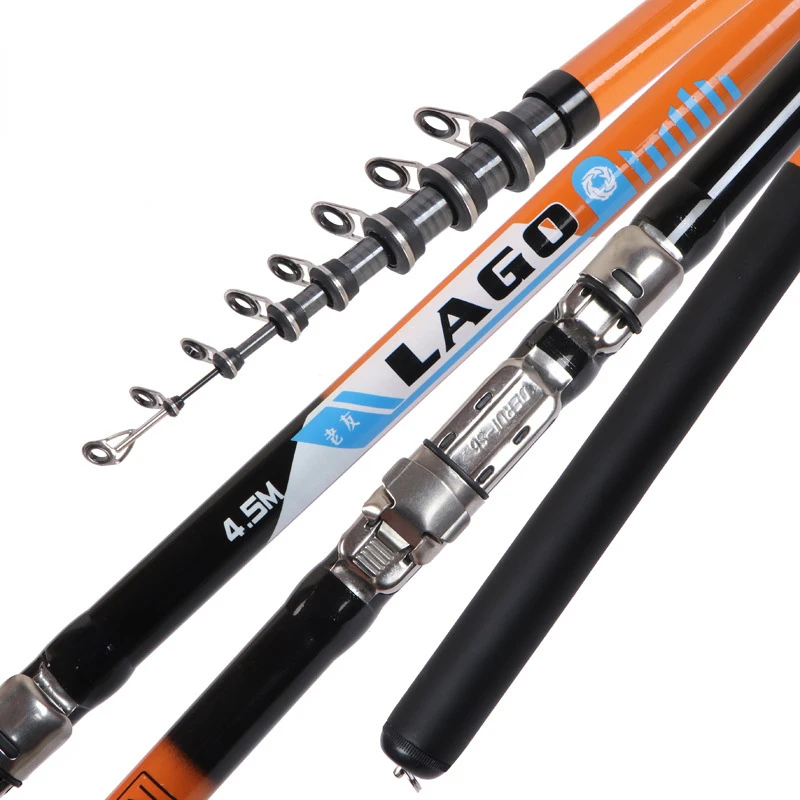 Fishing Rod Carbon Fiber Telescopic Spinning Fishing Rods Sea Fishing Poles  Ocean Rock Fshing 3.6m 4.5m 5.4m 6.3m - AliExpress