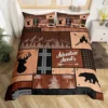 Wild Deer Comforter Sets for Kids Teens, American Flag Camo Bedding Sets Full Size Comforter Sets with 1 Comforter 2 Pillowcase 5