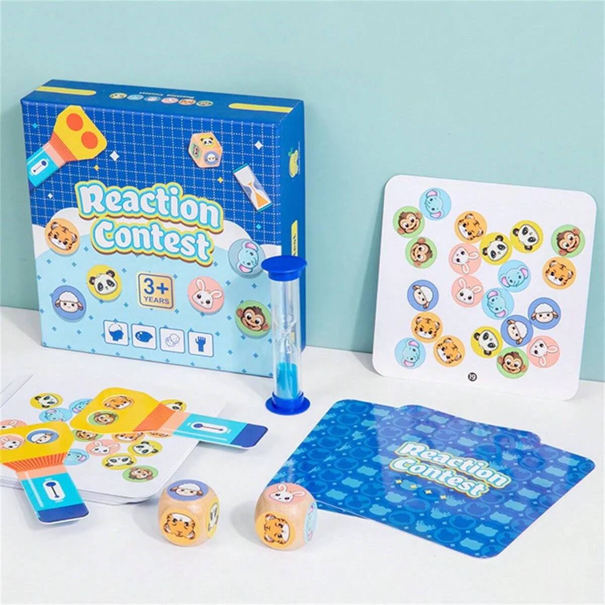 Reaction Contest Find Right Animals Toy Cognitive Card Game Children Learning Card Toy 2 Players Competition Table Toy