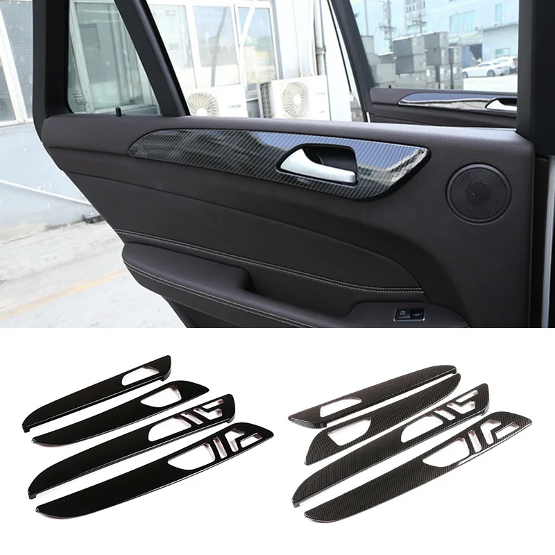 

Для Mercedes-Benz ML GL GLS Class 12-19, цветная Панель Отделки Двери из углеродного волокна, панель кнопки памяти для автомобильного интерьера