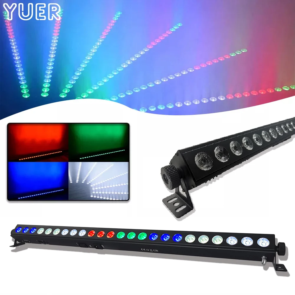 24x4W LED RGBW 4IN1 Led Wall Wash Light DMX Led Bar DMX Line Bar Wash Stage Light Party Wedding Events Lighting Fast Shipping