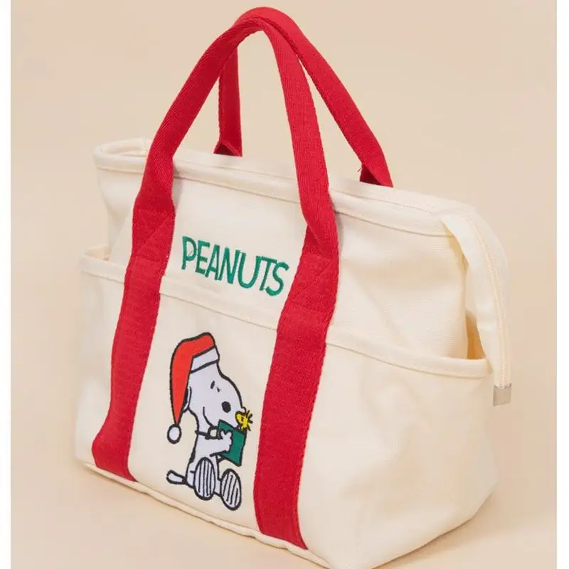 

Милая мультяшная Снупи Милая Фотосумка большой емкости бэнто с несколькими карманами для поездок Рождественский подарок