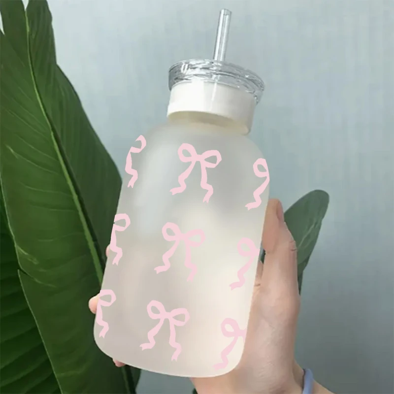 bowknot UV DTF Transfer Happy Juice Printed Sticker For The 16oz Libbey Glasses Wraps Bottles D23933