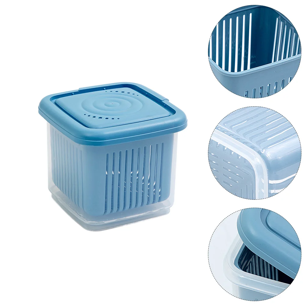 

3 Pcs Scallion Box Fresh-keeping Food Containers Seasoning Vegetable Drain Pp Preservation Boxes