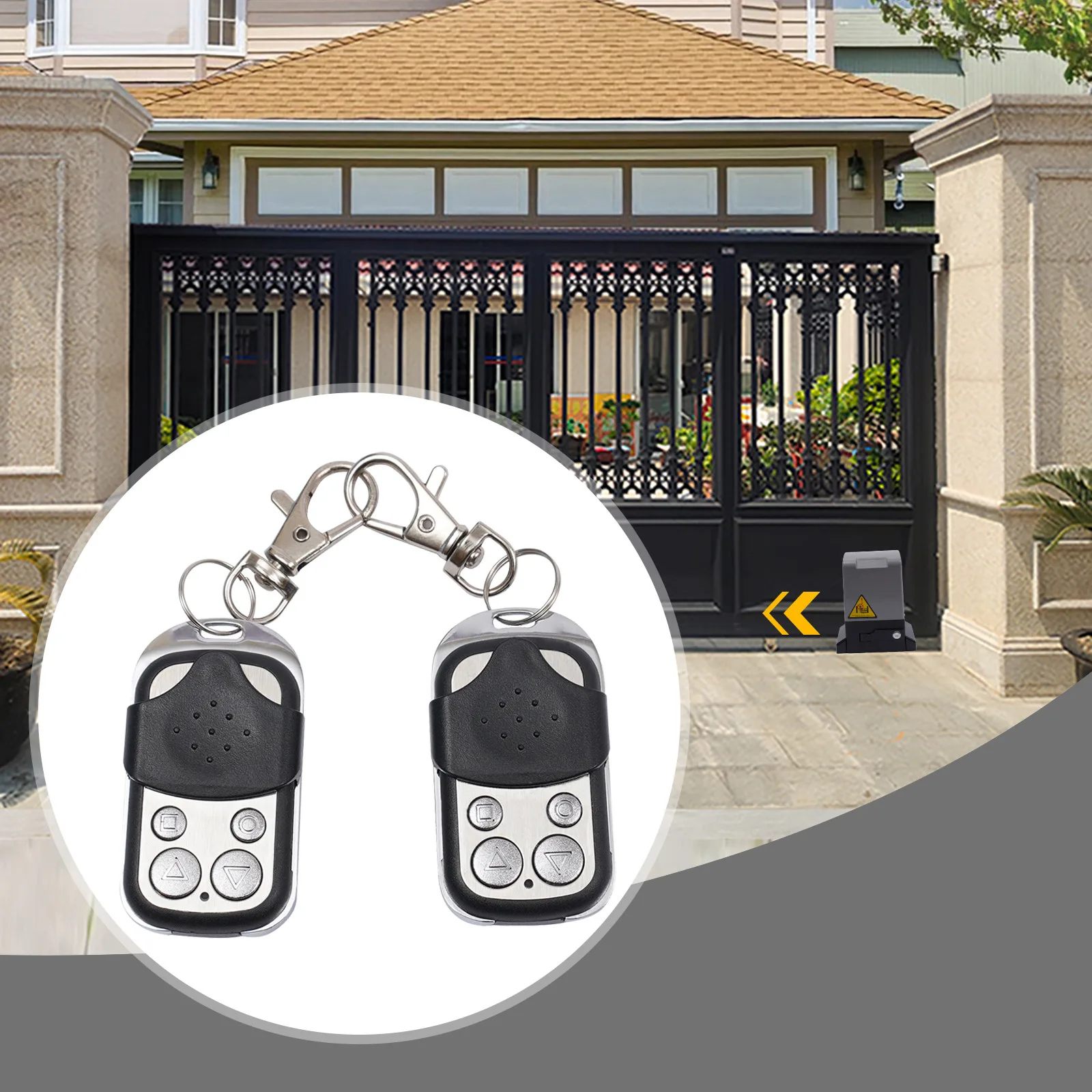 

Convenient 2-piece Automatic Sliding Door Wireless Electric Remote Control Keychain Opener 433MHZ 330k with A Non-slip Housing