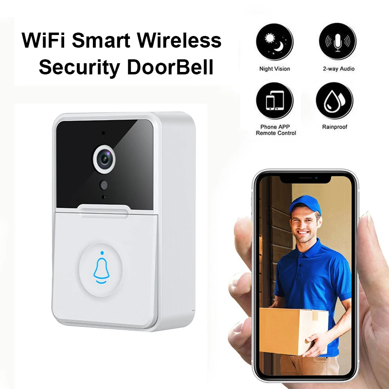 Battery Smart Wireless Doorbell Home Welcome Doorbell MobilePhone