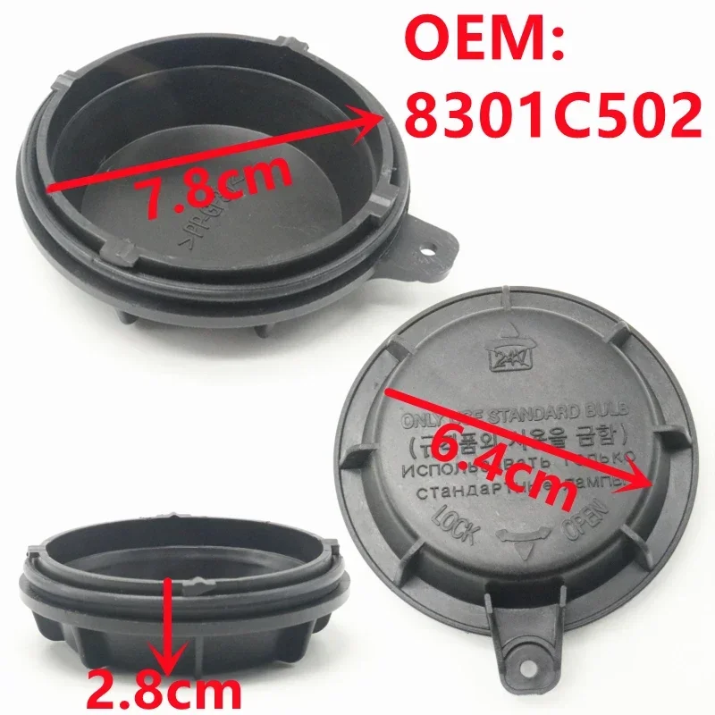 헤드 램프 전구 소켓 먼지 로우 빔 백 커버 Mitsubishi Outlander 2010-2016 Lancer 2008-2017 용 LED 라이트 확장 캡