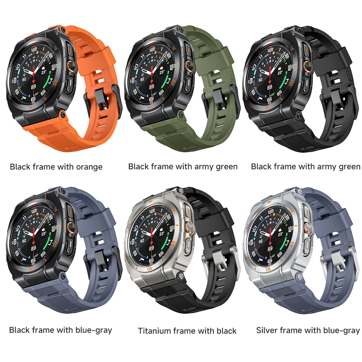 Luxury Metal Case and Silicone Sport Strap