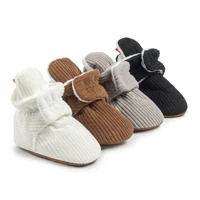 KIDSUN Baby Boy Girl Booties Newborn Fluff Toddler First Walkers Cotton Comfort Soft Anti-slip Infant Crib Shoes Socks Warm 1