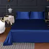 Ice Silk Bed Sheet Satin Sheet Pillowcase Single Bed Cover Full Bed Linens Double Bed Sheets Mattress Pad Bedspread 13 Color 4