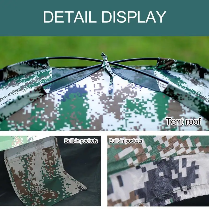 2-Person Camouflage Rainproof Camping Canopy 4