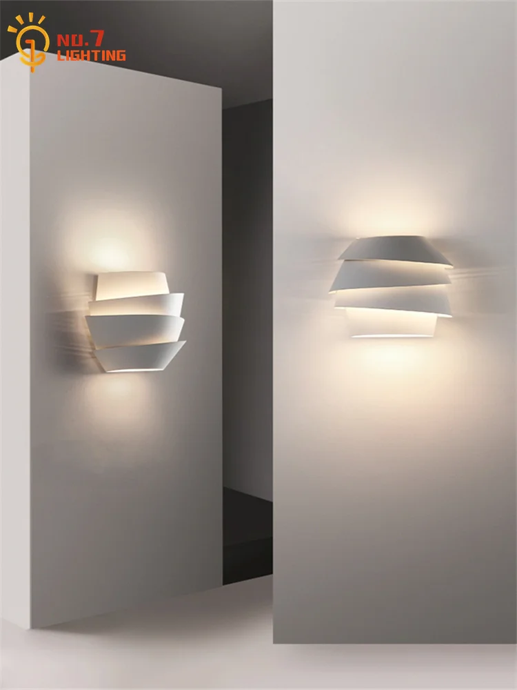 Designer Industrial Creative Geometry Grille Wall Lamp Bedroom Bedside