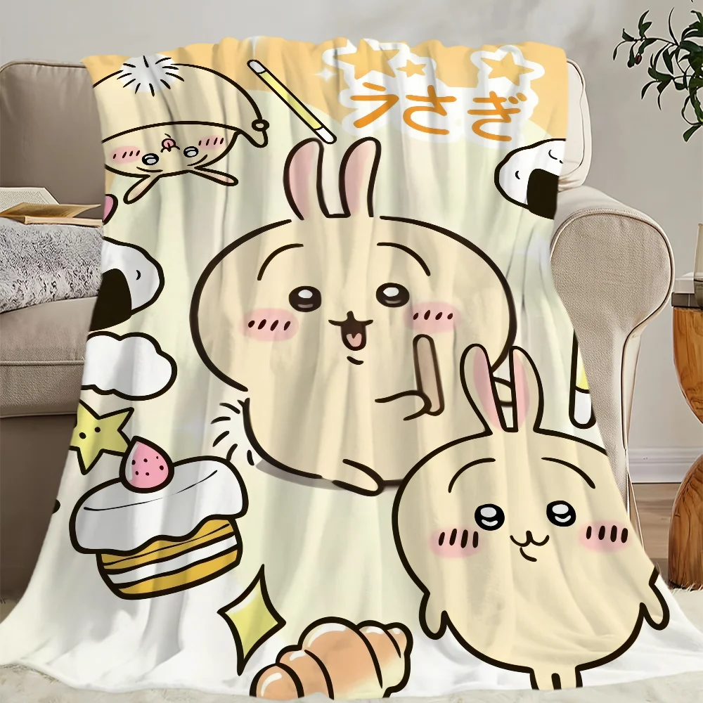 Cartoon C-Chiikawasss Blanket Skin friendly comfort warm soft plush blanket suitable sofa living room office bedroom 6