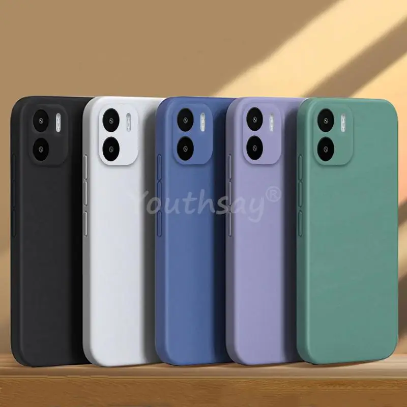 Dla Xiaomi Redmi A1 pokrowiec silikonowy płynny zderzak dla Redmi A1 Plus pokrowiec TPU Soft Capa ochraniacz na Redmi A1 A2 Plus pokrowiec