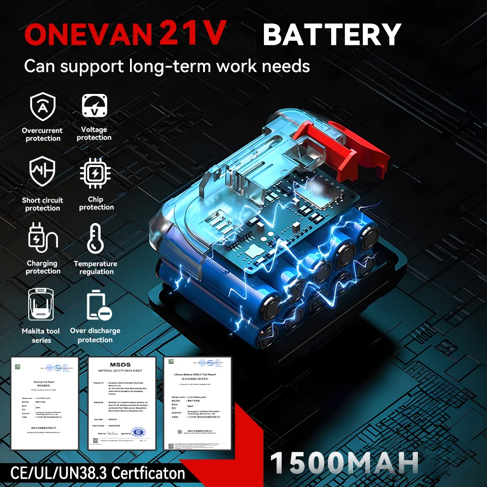 ONEVAN 30 mm bürstenlose elektrische Gartenschere, kabellos, tragbar, 3-poliger Stecker, Schere, Baumschneiden, Elektrowerkzeug für ONEVAN-Akku – Detail 6