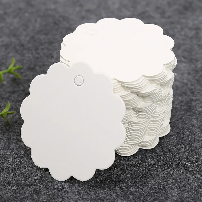 100 Pcs 4x2cm Small Cake Candy Paper Tags Kraft La... - Grandado - Foto 3