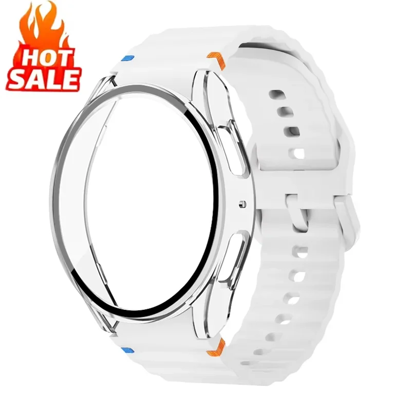 Dual Pack Protective Case and Strap with Tempered Glass and PC Bumper