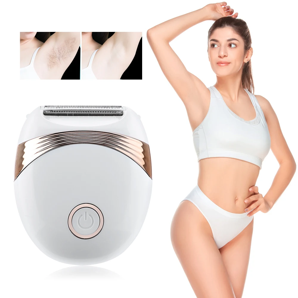 WomenElectricEpilatorUSBRechargableShaverBikiniUnderarmLegFaceHairRemovalTrimmer