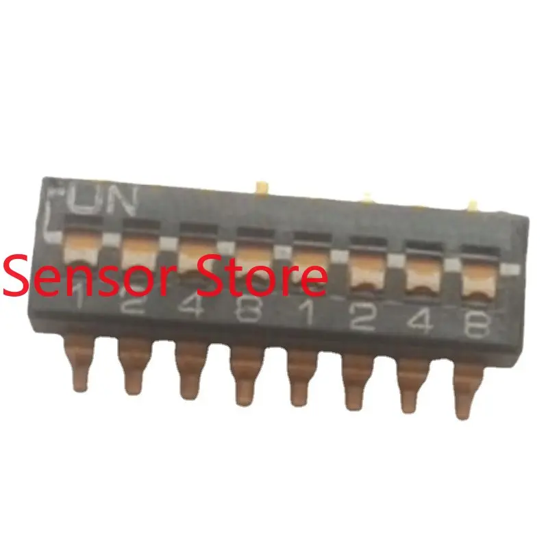 

10PCS 8-bit DIP Switch SMD Key Coding 2.54mm Pitch Flat Type