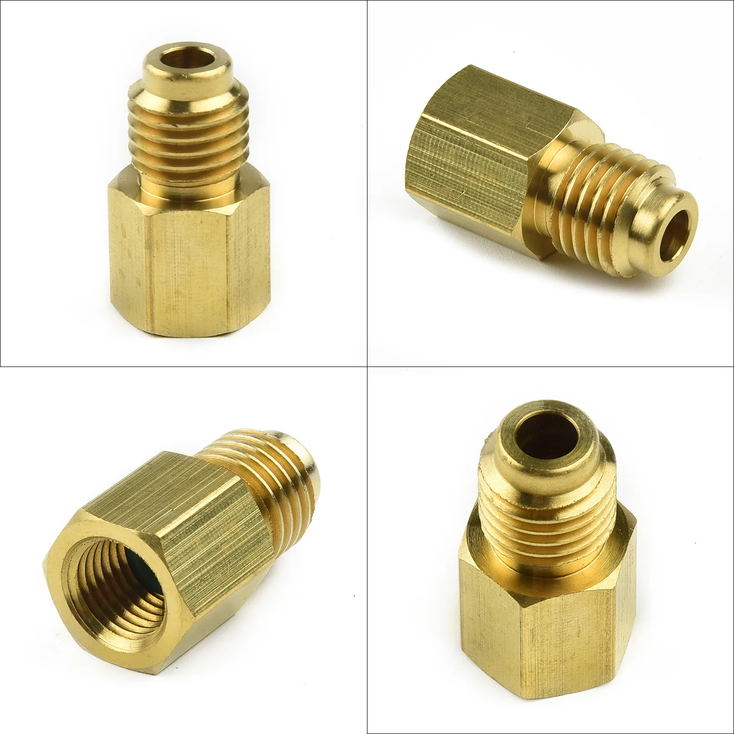 

1x R12 To R134a Adapter Car Conditioner Adapter Quick-Coupling 1/2" ACME Male 1/4" SAE Automotive Brass Adapters Accessoires