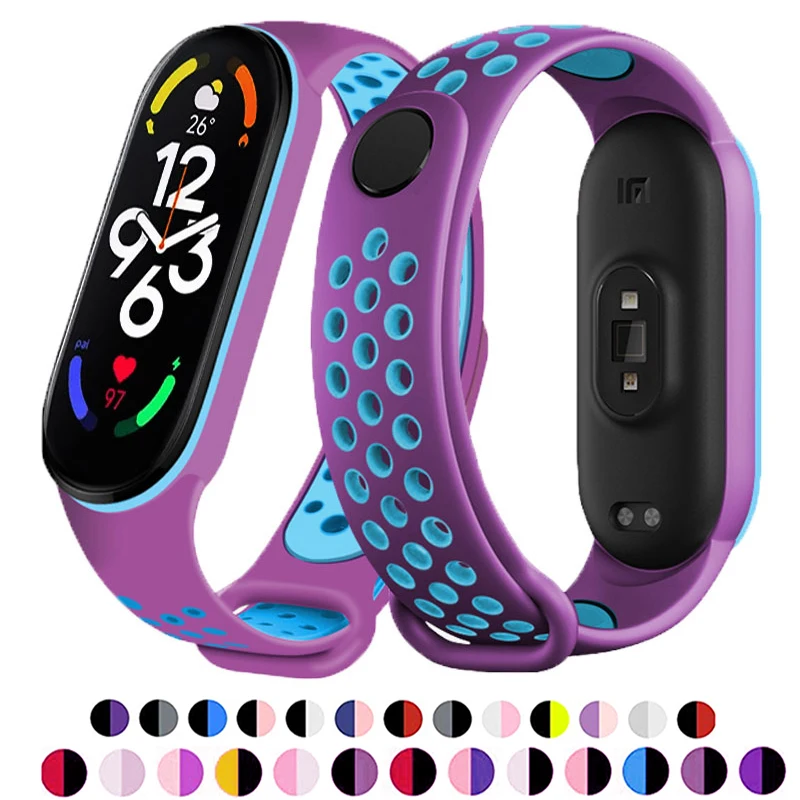 Cinghie Per Mi Band 7 6 5 Bracciale Sport Cinturino In Silicone Mi Band 6 Mi Band 5 Correa Cinturino Di Ricambio Per Xiaomi Mi Band 7 6 5