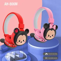 Disney Mickey Minnie HiFi Wireless Headphones Bluetooth Earphones Bass Gaming Foldable Sports Headband Mic Audio Stereo