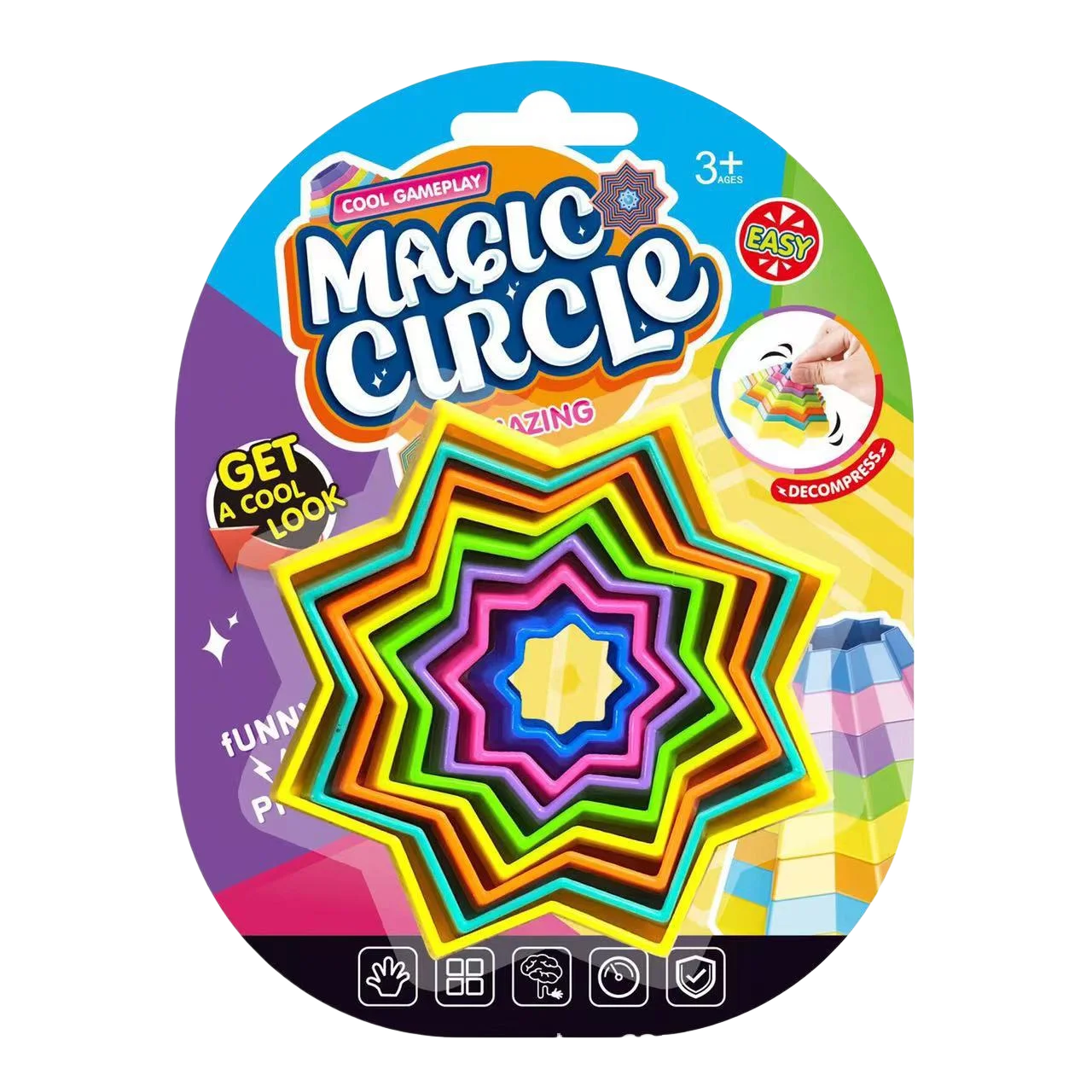 Spiral Illusion Magic Star Fidget Stress Relief for Anxiety Autism Sensory Toys for Adults Children fidget toy sensory fidget toy anti stress toy finger sensory toy